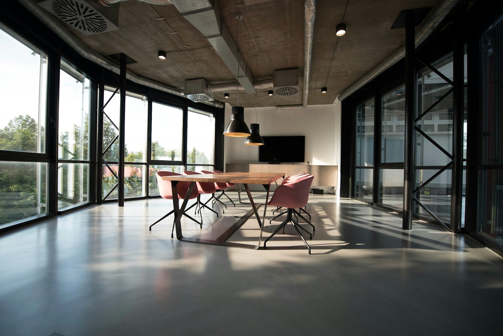 A bright, modern conference room in a Toronto law office